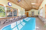 Indoor swimming pool area available year round